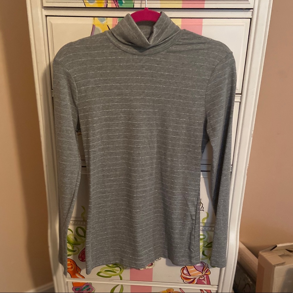 NWOT Sparkle Striped Women’s Turtle neck